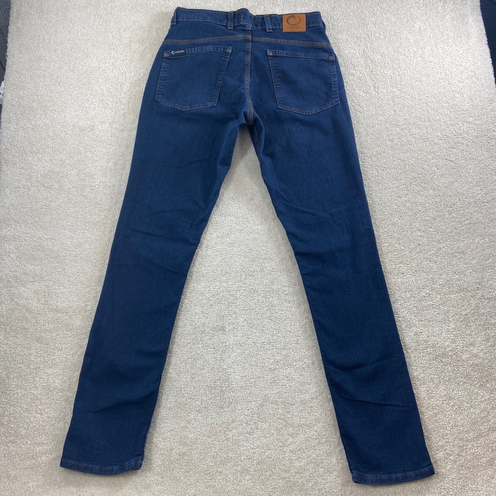Origin Taper Jeans Men 30x32 Dark Wash Blue Made in USA Stretch Denim